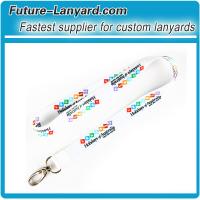 High quality oval hook lanyard with sublimation logo printing