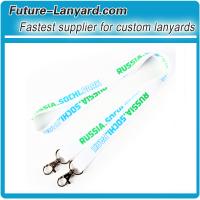 Double attachment sublimation lanyards with trigger clips