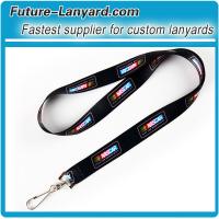 Wholesale promotion gift smooth polyester lanyard with J clip