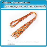 Fashion cartoon logo long shoelace with plastic ends