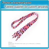 10mm width cute logo ployester shoelace