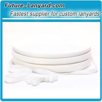 White stock polyester lanyards