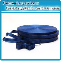 Dark blue 281C stock polyester lanyard