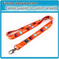 Simple lanyard with printed QR code and trigger clip